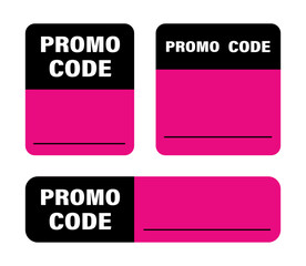 Promo code modern badge. Mareting symbol
