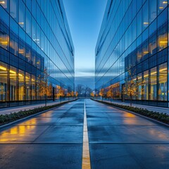 Obraz premium Modern Architecture and Glass Buildings