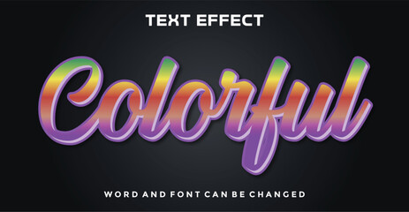 Colorful editable text effect