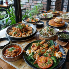 Obraz premium Thai food plating