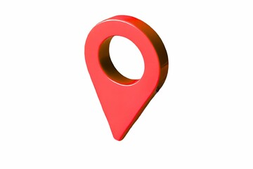 3D location pin PNG sticker, map symbol with a modern 3D design, isolated on transparent background, for navigation, mapping, and location-based graphics
