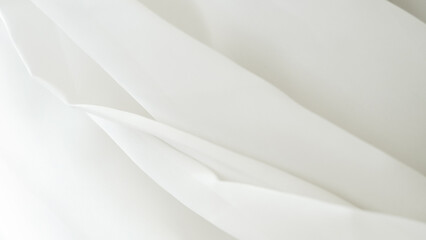 Elegant white tulle background for home textiles and wedding dress fabric