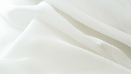 Naklejka premium Elegant white tulle background for home textiles and wedding dress fabric