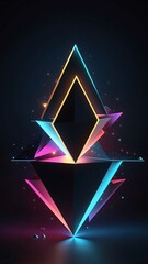 Abstract Glowing Neon Structures for Modern Graphic Design