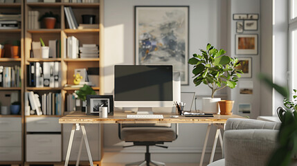 modern minimalist interior design office, business corporate workspace inspiration