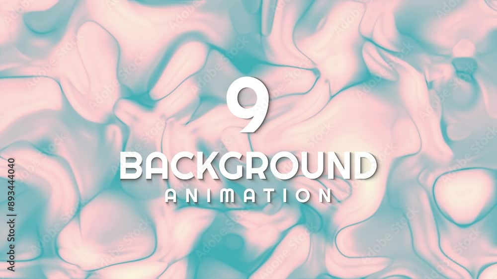 Poster big collection of 9 colourful digital gradient background animation in 4k