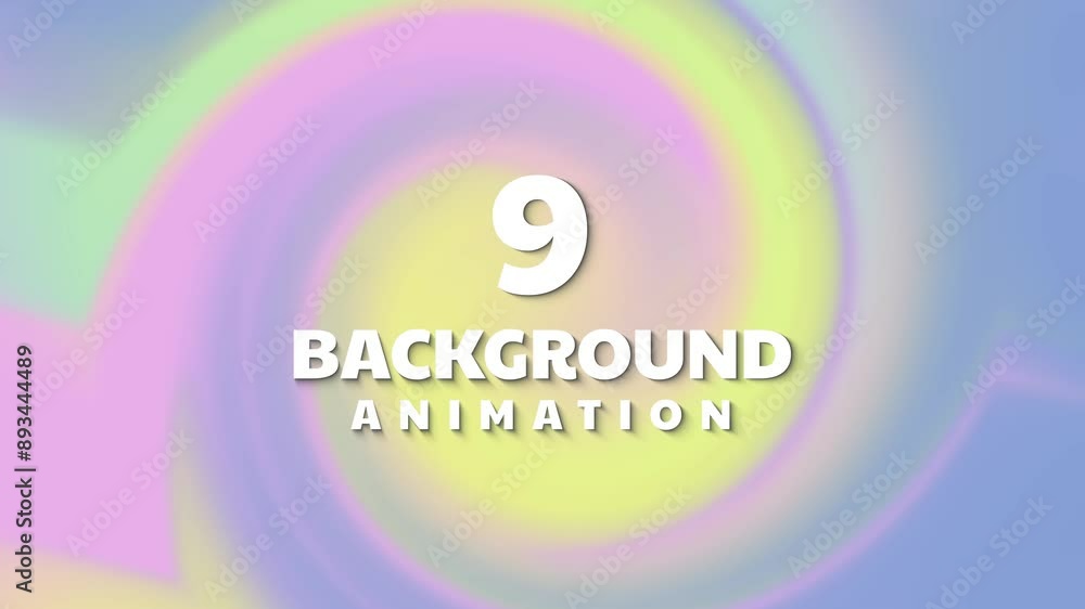 Poster big collection of 9 colourful digital gradient background animation in 4k