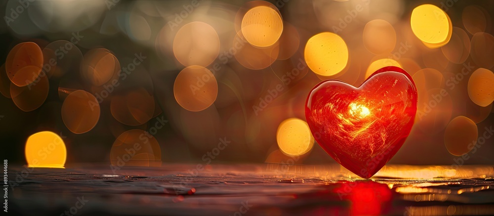 Aufkleber heart and light in the background with copy space image