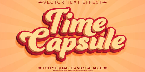 Retro sticker text effect, editable 70s and 80s text style