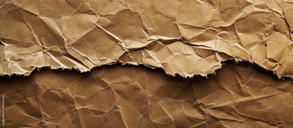 Aufkleber Brown craft paper texture background with cardboard and recycled paper elements ideal for texts and images. with copy space image. Place for adding text or design