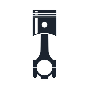 recommend clip art: Engine piston and connecting rod icon. Vector illustration