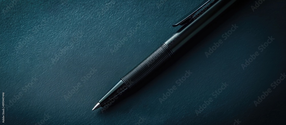 Aufkleber Dark writing instrument with a black tip and a sleek body ideal for sketching with a blank space for image placement. with copy space image. Place for adding text or design