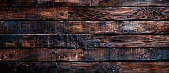 Obraz premium Detailed shot showcasing the rugged textures of a wooden plank background ideal for adding text or graphics with available copy space image