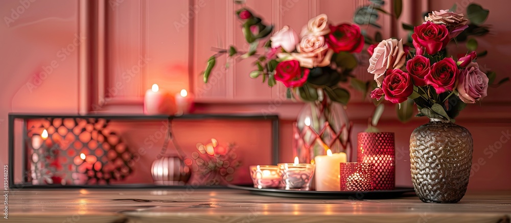Aufkleber valentine s day decor items perfect for creating a romantic ambiance are displayed in a beautiful ar