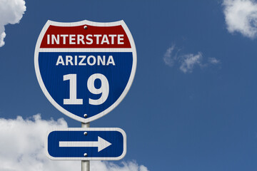USA Interstate 19 highway sign