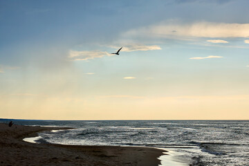 Schöne Abendstimmung am Meer