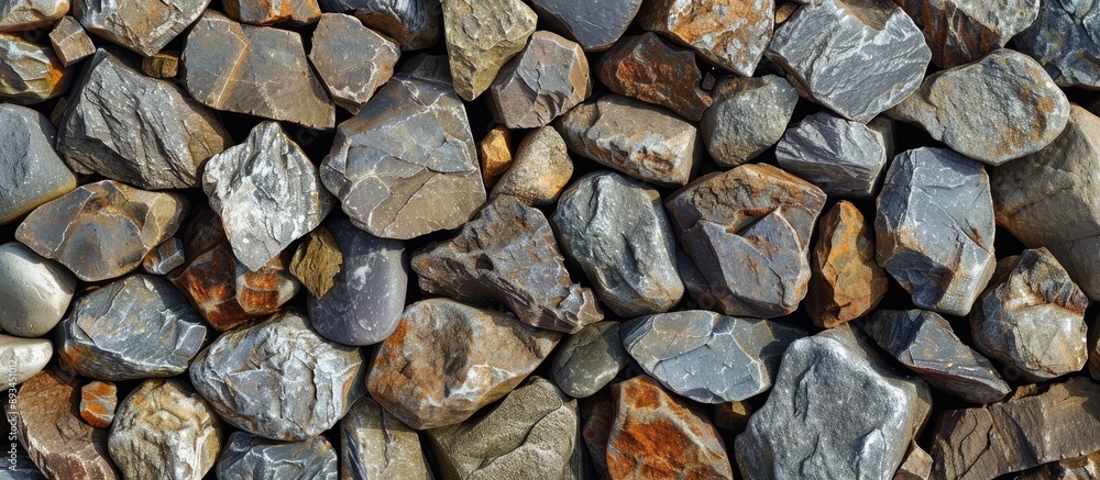 Poster background with stones or rocks creating a rough texture suitable for copy space image