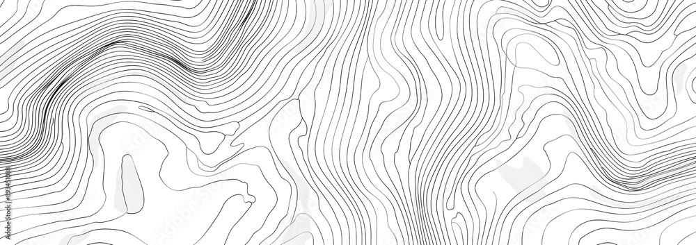 Poster vector line topographic map background, contour lines pattern vector illustration. topography map te