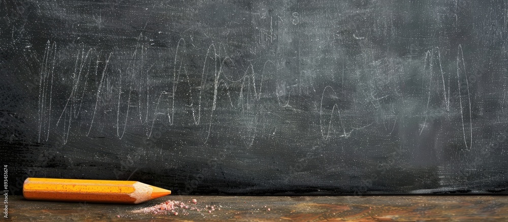 Aufkleber empty slate background with chalk erased on blackboard ideal copy space image