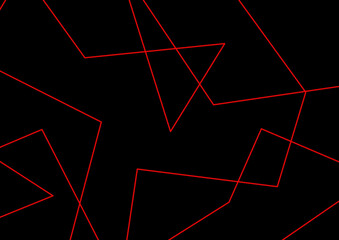 Straight red lines on a black background