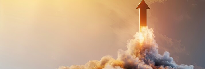 Growth and Success Symbolized by Arrow