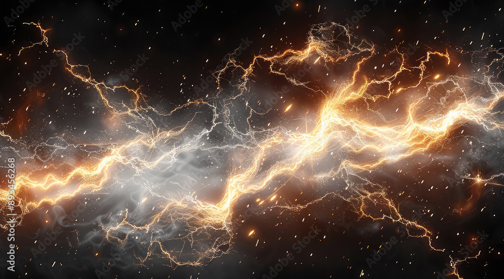 Poster electrical spark. generative ai.