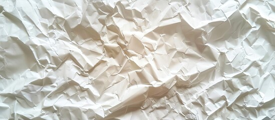 Obraz premium Close up of crumpled white paper for an abstract texture background with copy space image