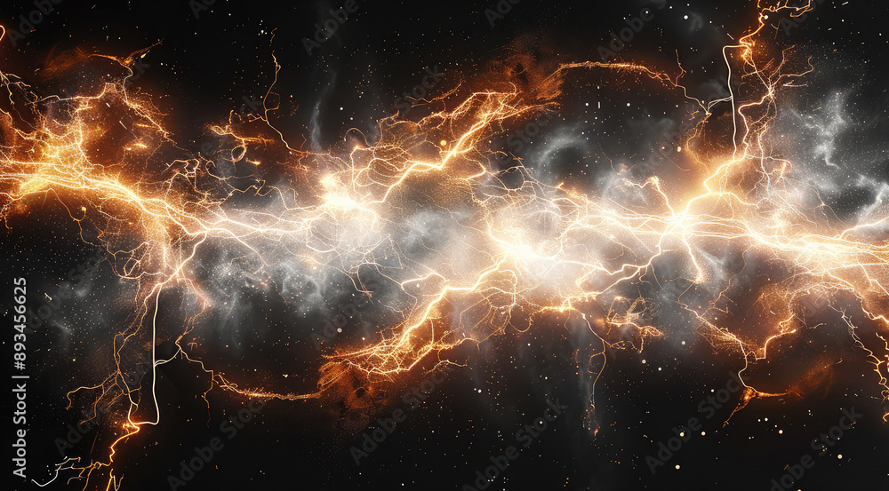 Poster electrical spark. generative ai.