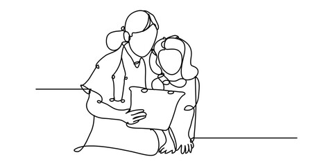 Female Doctor And Children