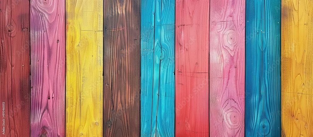 Fototapete A colorful wooden texture background with a space for adding text or images copy space image in a horizontal arrangement