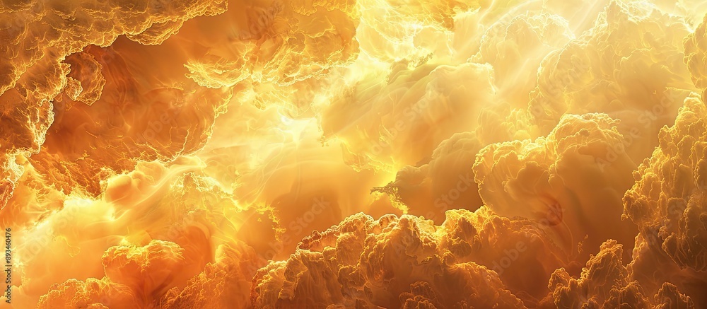 Leinwandbilder abstract background image with swirling orange-gold clouds and copy space image included.