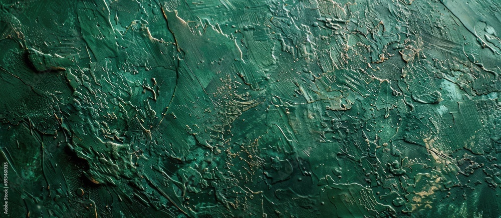 Fototapete closeup of a weathered green textured backdrop with ample space for text or images.