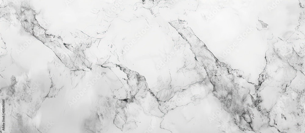 Fototapete Abstract white marble texture creating a captivating banner with a copy space image.