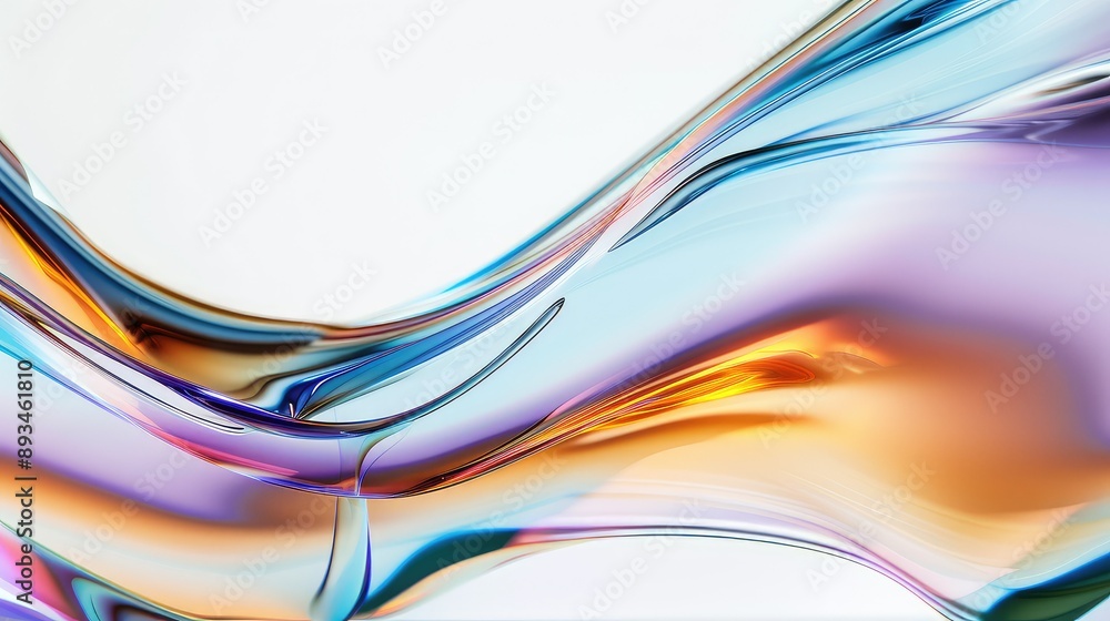 Poster beautiful rendering. abstract twisted shape. futuristic concept.