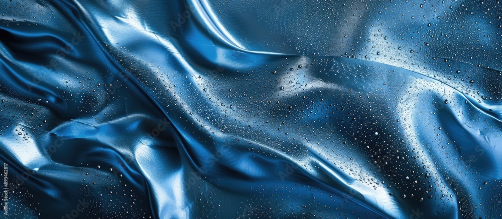 Poster metallic blue backdrop with a textured foam surface providing copy space image for your text.