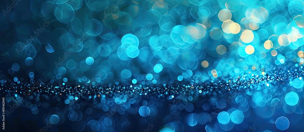 Aufkleber aqua blue bokeh background ideal as wallpaper texture with space for text.