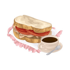 Illustration of sandwich 