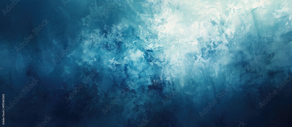 Fototapete Abstract blue digital painting creating a bright textured background with blurred light, perfect for projects needing copy space image.