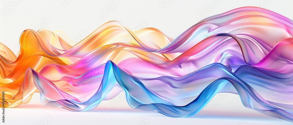 Poster abstract colorful wave. multicolor smooth lines.