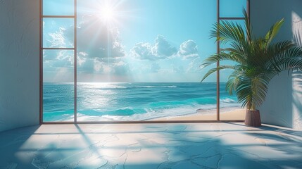 Ocean View from a Window