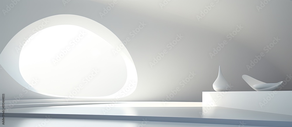 Poster Minimalist abstract interior design with modern architectural elements perfect for businesses, featuring simplicity and a copy space image.