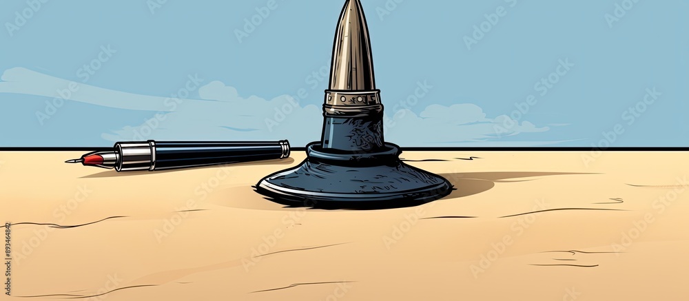 Leinwandbilder a large marker and its cap with ample copy space image.