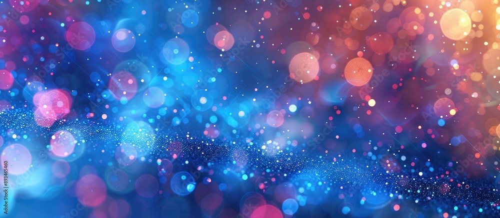 Fototapete Abstract background with colorful blurred textures, featuring a blue light on the blur image with copy space.