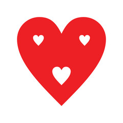 Cute heart smiling, its eyes and mouth also made from heart shape