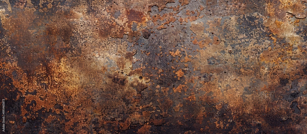 Aufkleber weathered rusty iron providing a vintage backdrop and texture for a copy space image.