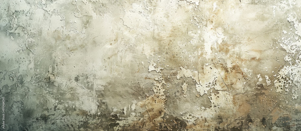 Poster Vintage backdrop with abstract grunge stucco texture on wide rough surface, featuring copy space image for text.