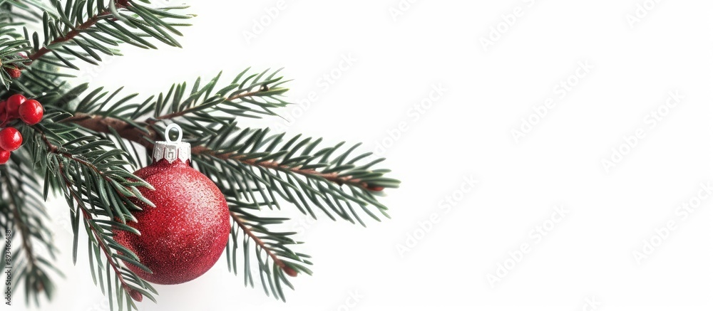 Poster An ornament for a Christmas tree with a designated area for writing, perfect for personalizing with your message or design; great for a copy space image.
