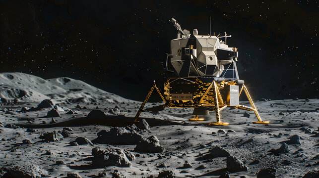 3D illustration of the the Chandrayaan-3 lunar lander