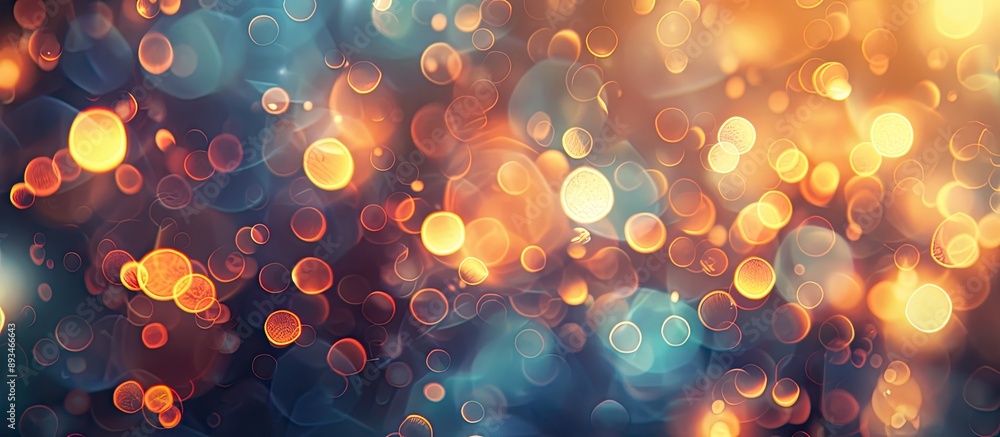 Fototapete A bokeh background adds a touch of abstract texture to an image complementing it with soft light effects, creating a visually appealing copy space image.