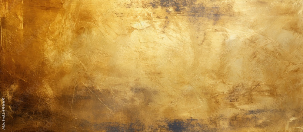 Poster metallic gold background with visible scratches, providing ample copy space image.